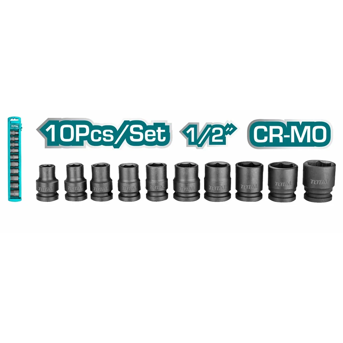 THISTD12101 10 Pcs 1/2″ Impact Socket Set