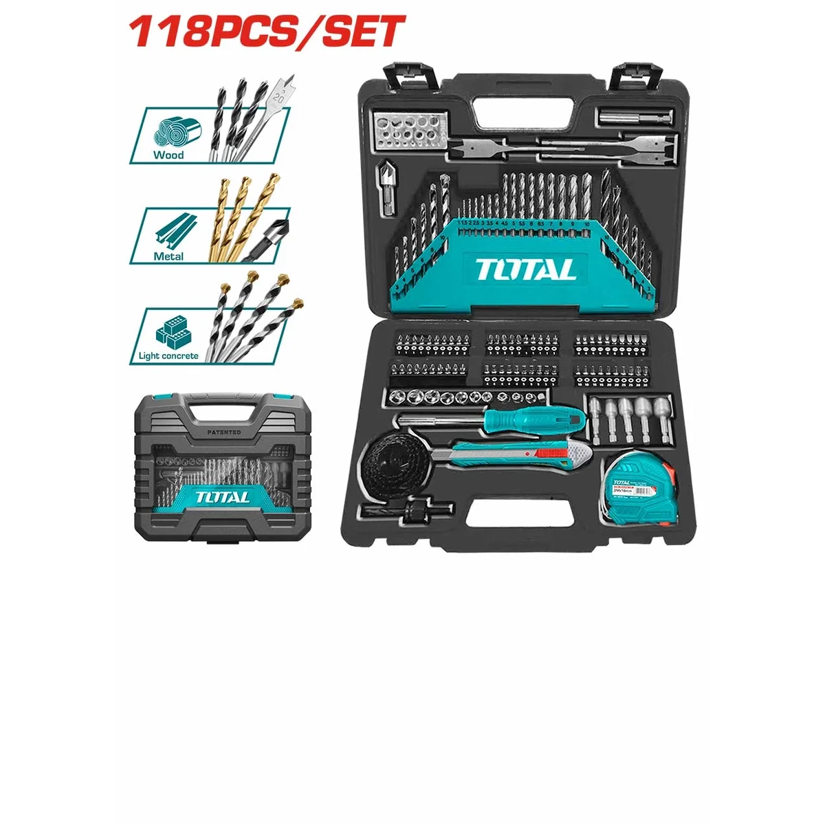 THKTAC011182 118 Pcs Drill Bits Set