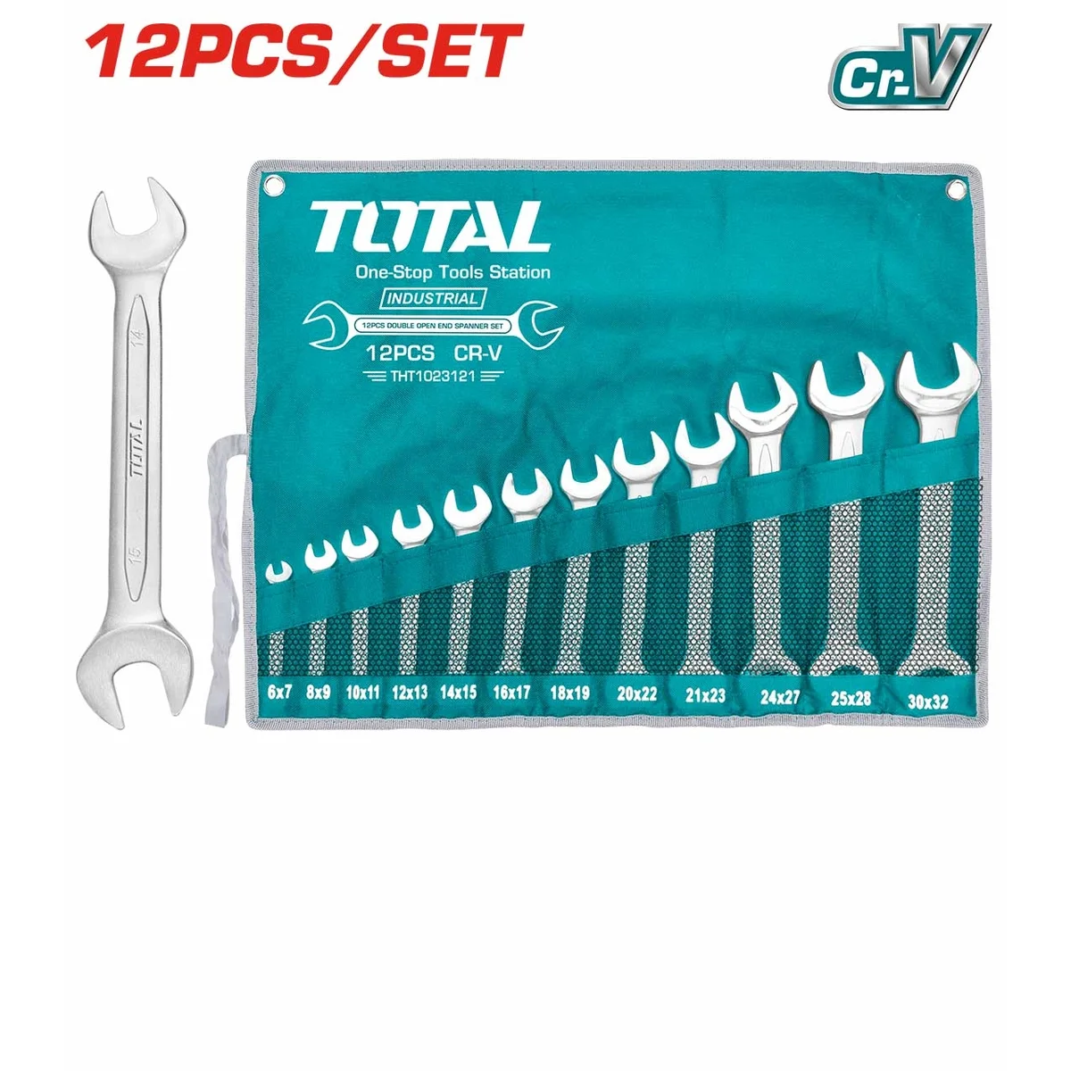 THT1023121 12 Pcs Double Open End Spanner Set