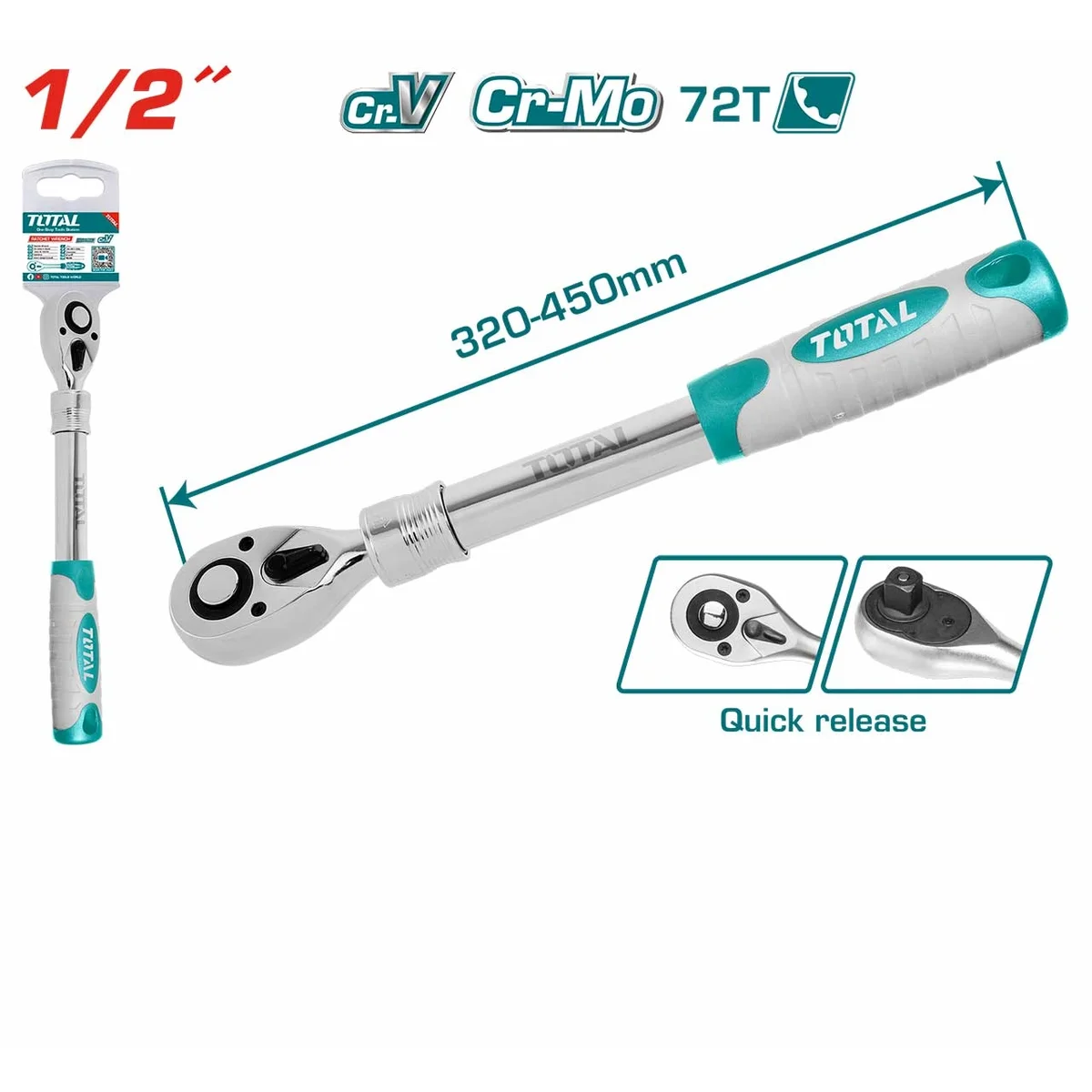 THT106128L Extendable Ratchet Wrench