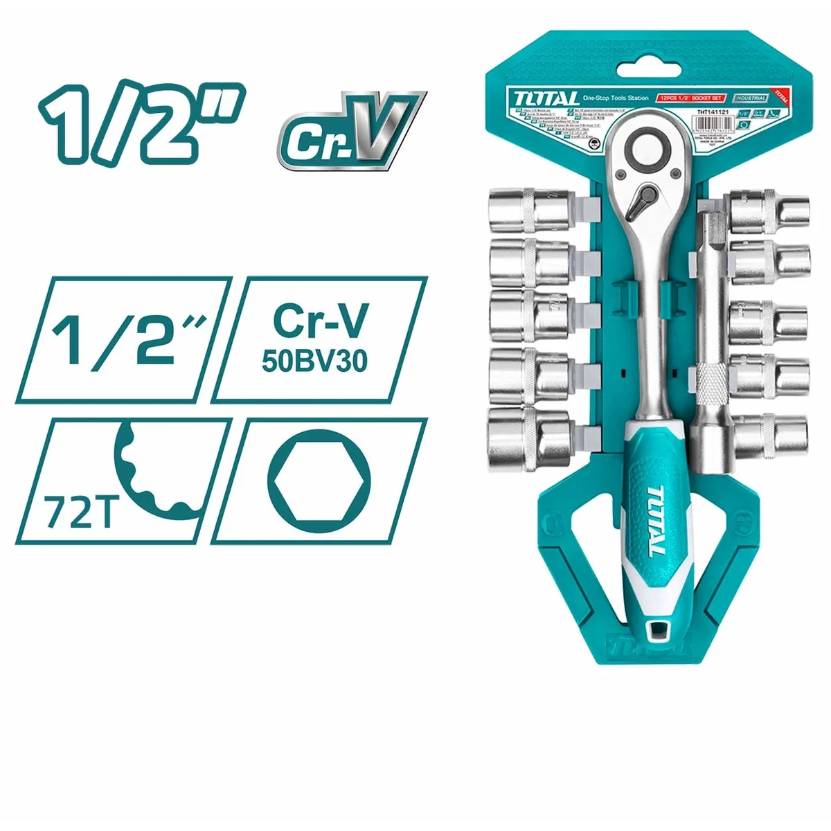 THT141121 12 Pcs 1/2″ Socket Set
