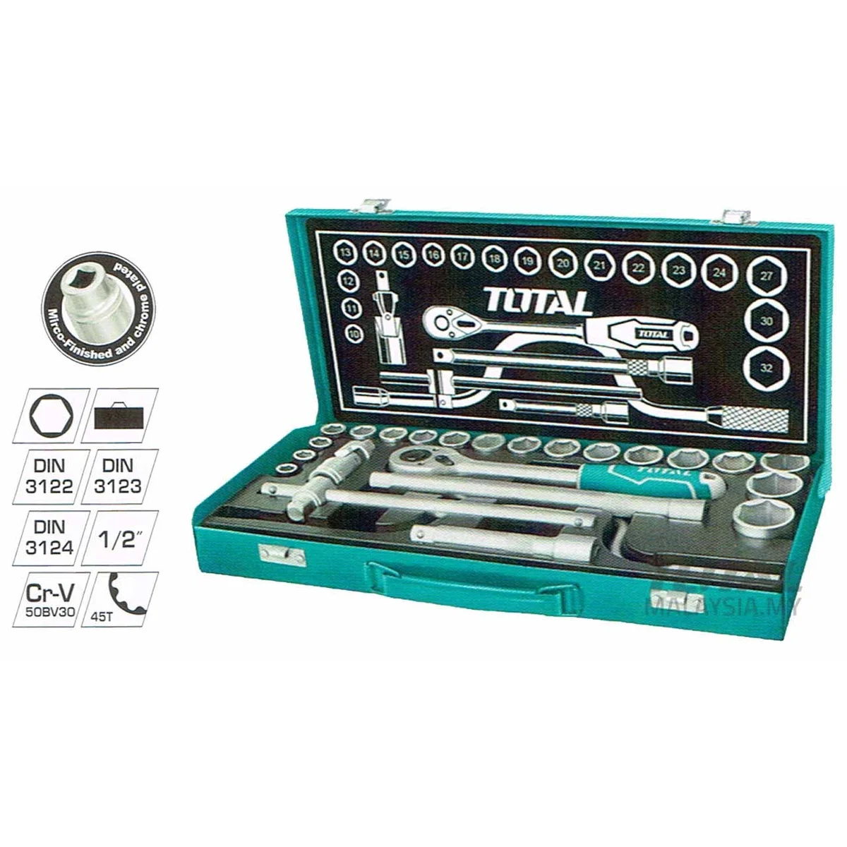 THT141253 24 Pcs 1/2″ Socket Set