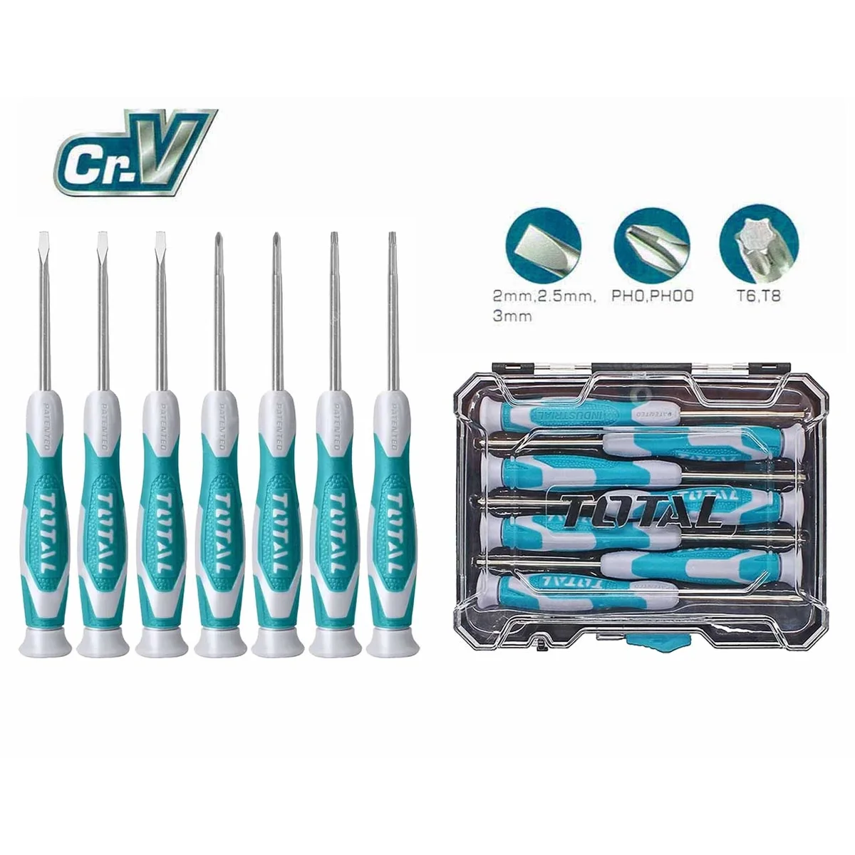 THT250726 7 Pcs Precision Screwdriver Set