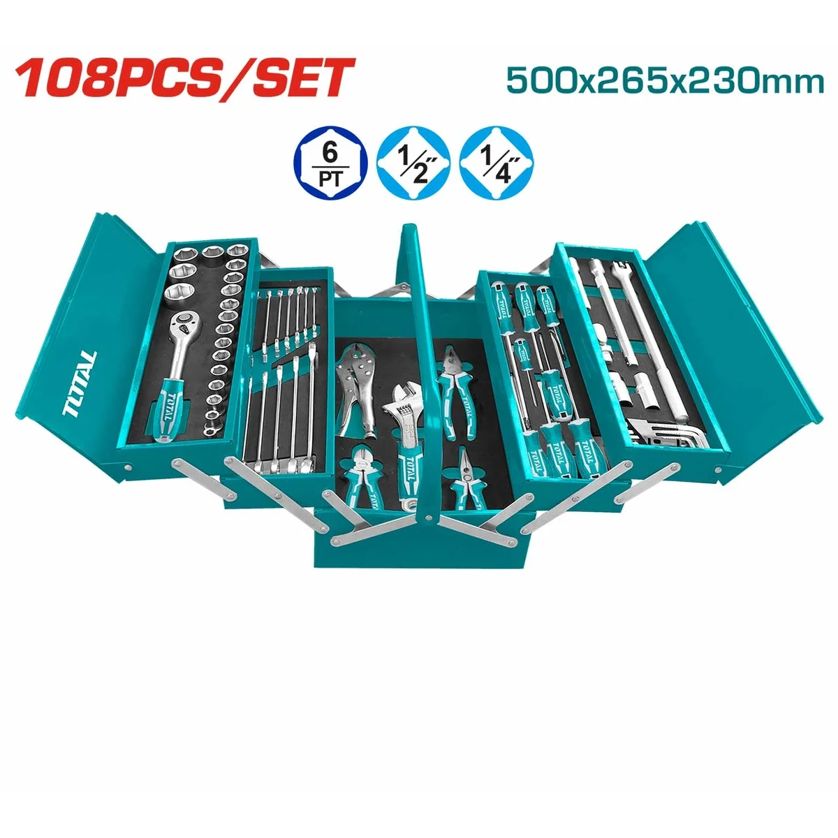 THTCS121081 108 Pcs Tool Chest Set
