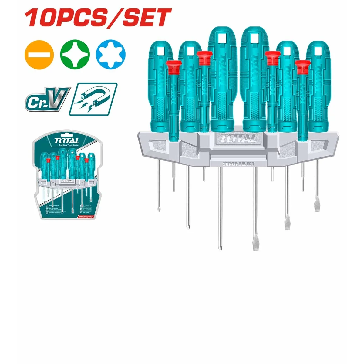 THTDC251001 10 Pcs Screwdriver Set