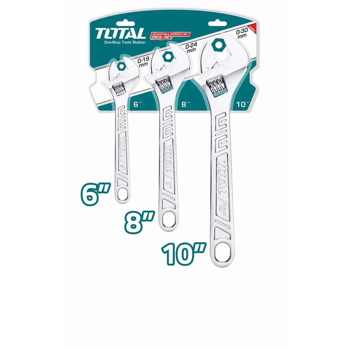 THTK1013 3 Pcs Adjustable Wrench Set