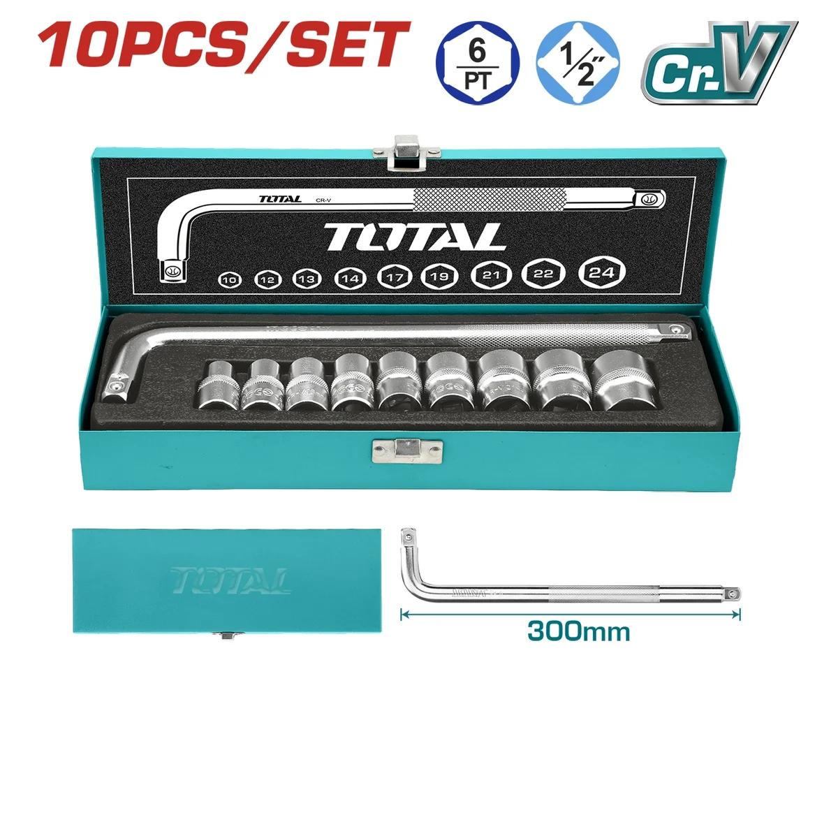 THTL121101 10 Pcs 1/2″ Socket Set