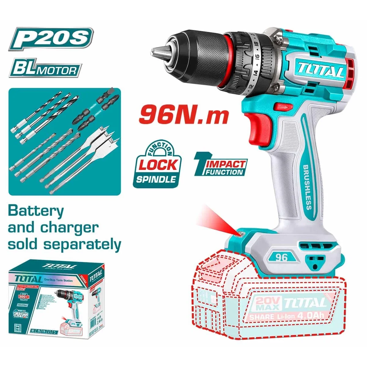 TIDLI209681 Li-ion Brushless Impact Drill