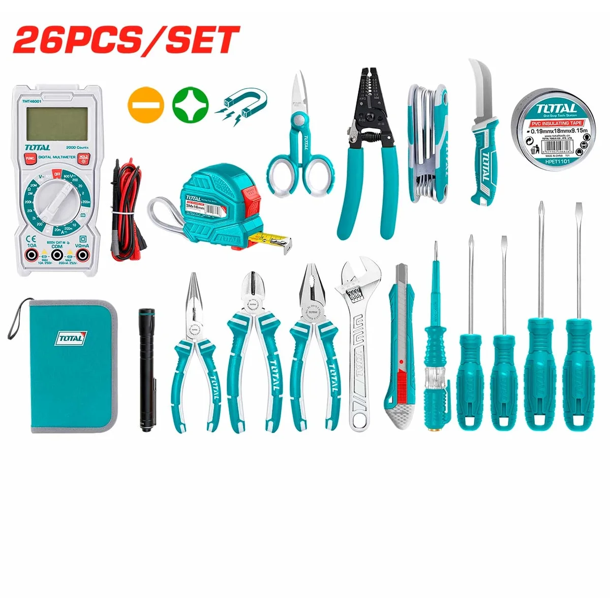 TKETS0261 26 Pcs Electrician’s Tools