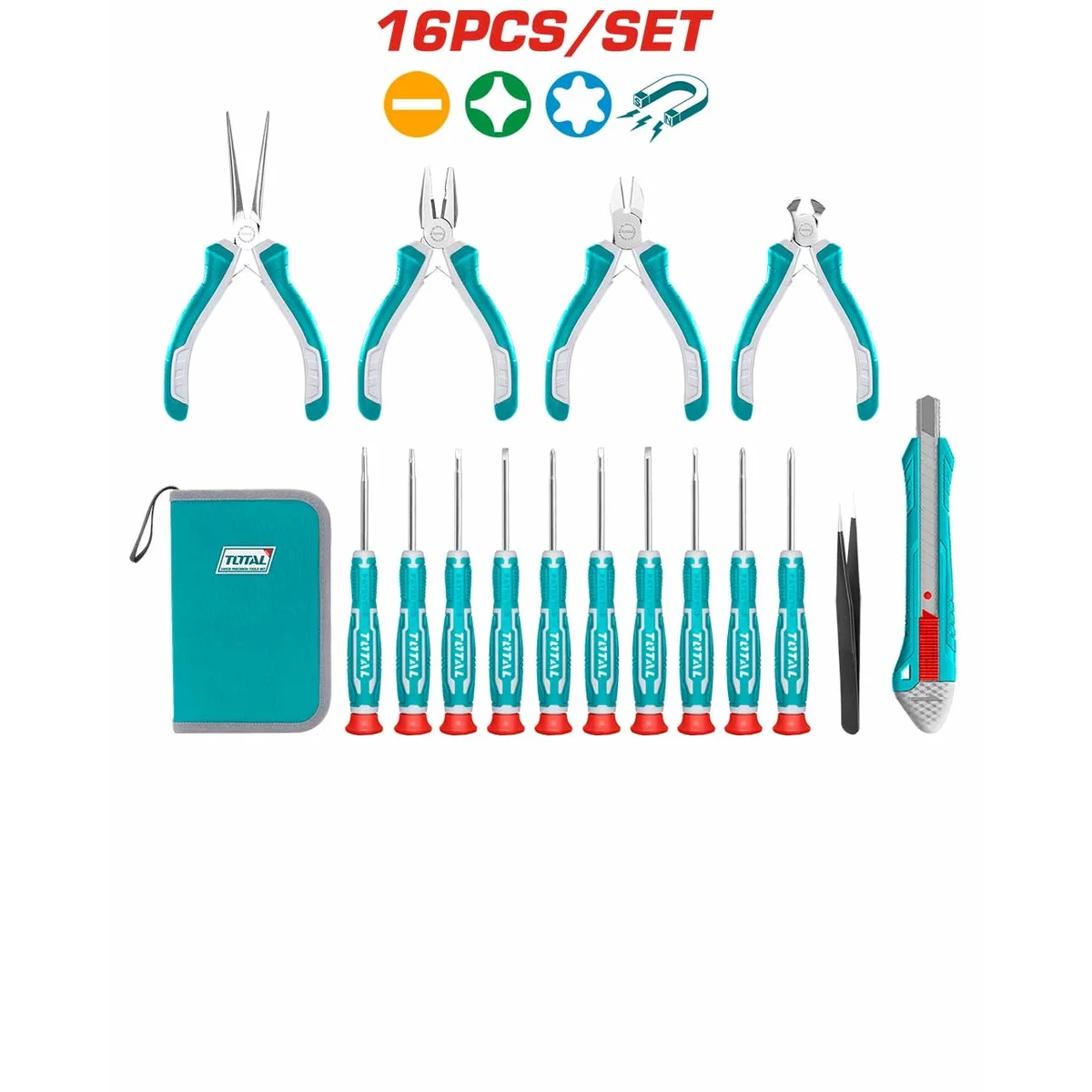 TKTTSK0162 16 Pcs Precision Tools Set