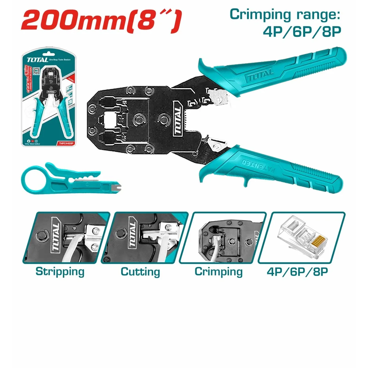 TMPC4468P Modular Plug Crimper