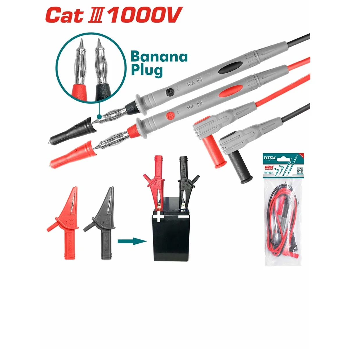 TMT426 Test Line & Alligator Clips Set