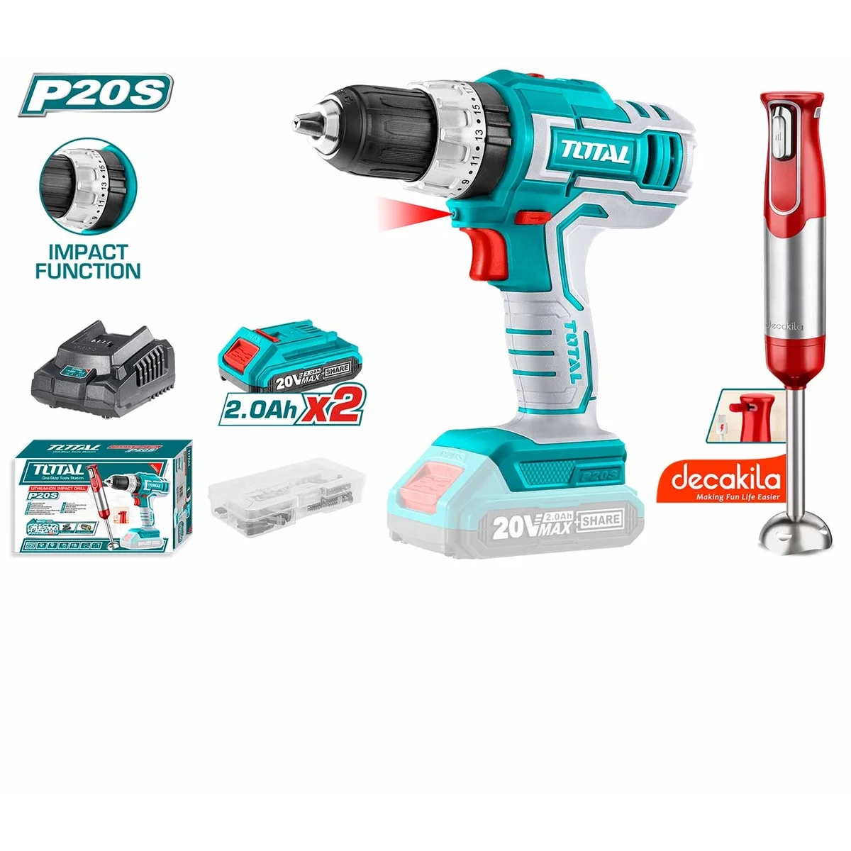 TOSLI22112 Li-ion Cordless 2 Pcs Combo Kit
