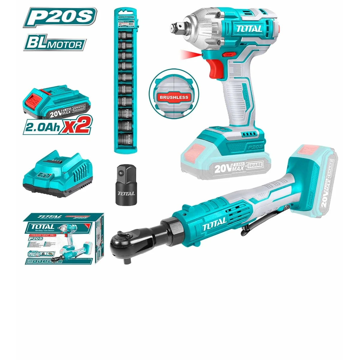 TOSLI23043 Li-ion Cordless 2 Pcs Combo Kit