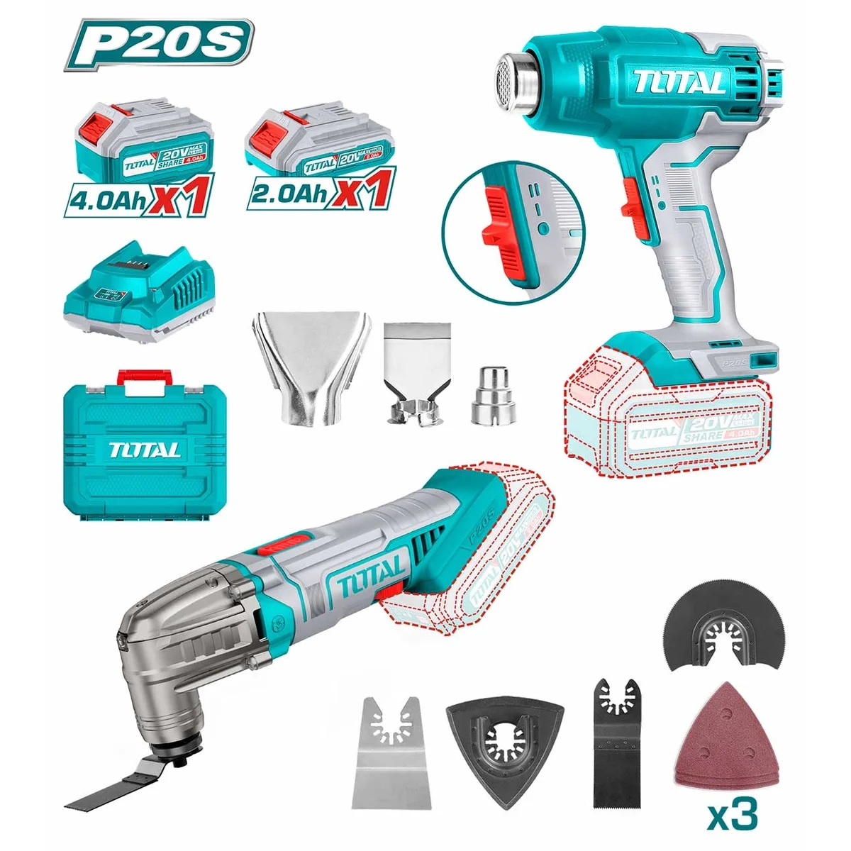 TOSLI230705 Li-ion 2 Pcs Combo Kit