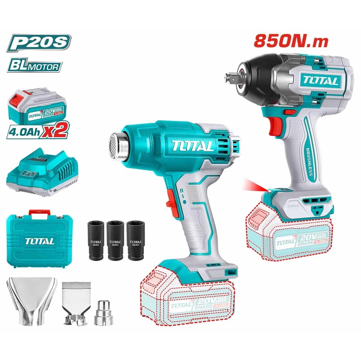 TOSLI240489 Li-ion 2 Pcs Combo Kit