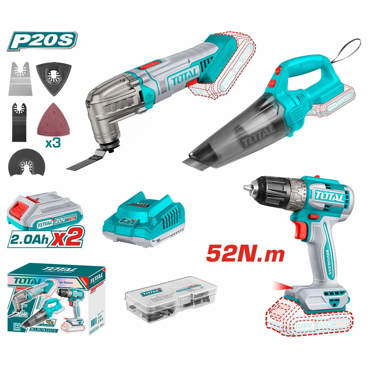 TOSLI240685 Li-ion 3 Pcs Combo Kit