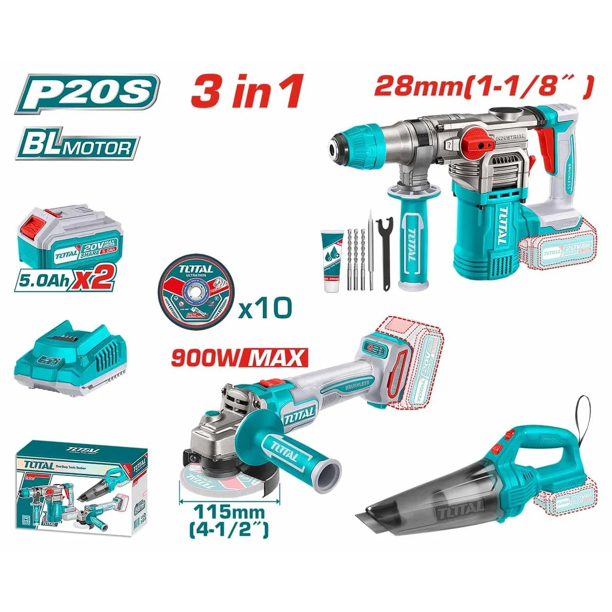 TOSLI240785 Li-ion 3 Pcs Combo Kit