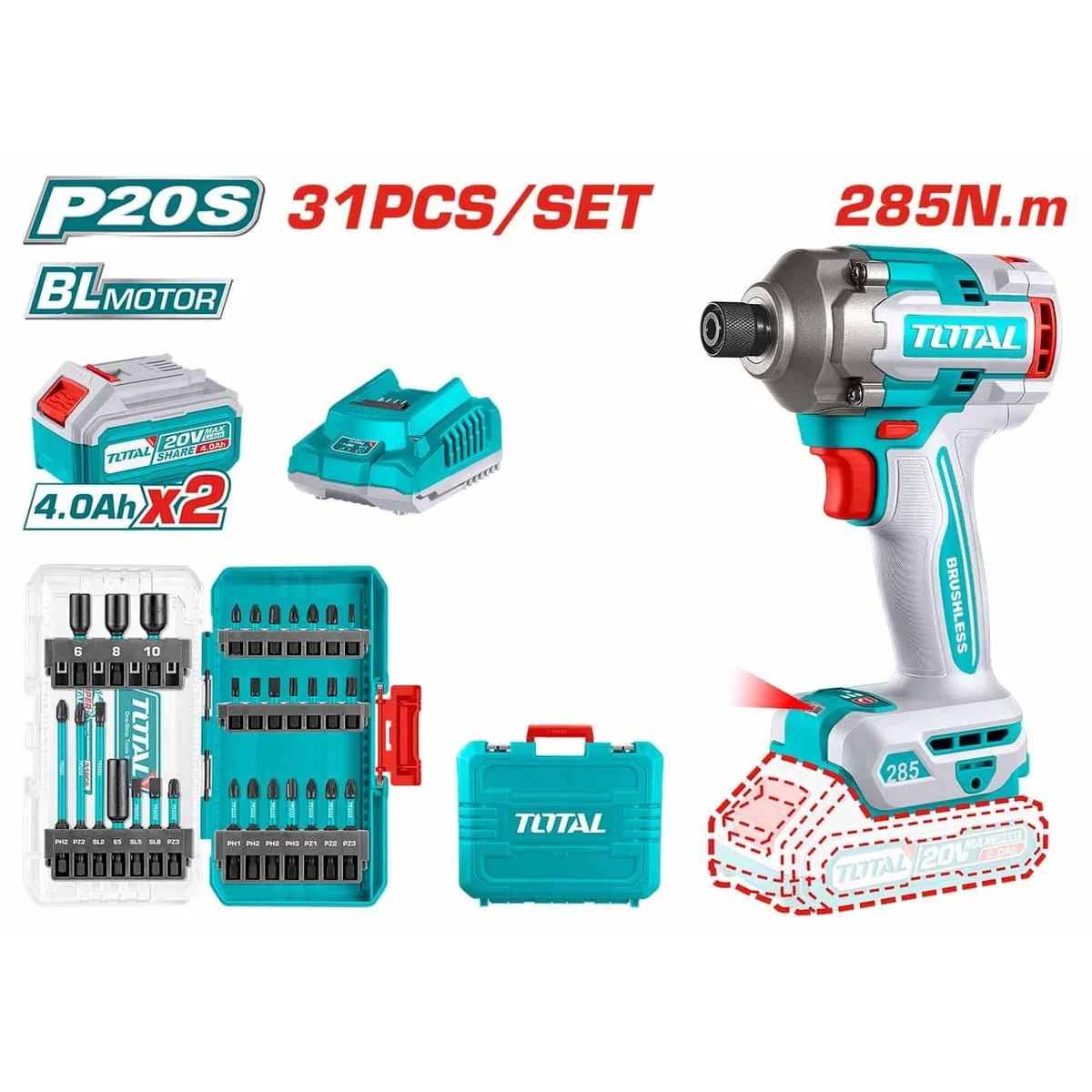 TOSLI240966 Brushless Li-ion Impact Driver