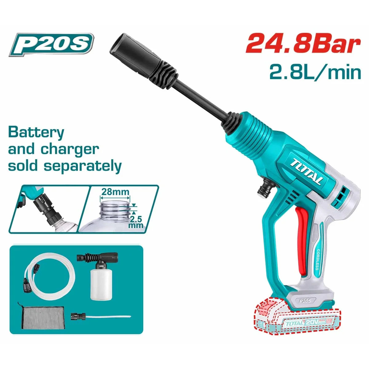 TPWLI2036 Li-ion Pressure Washer