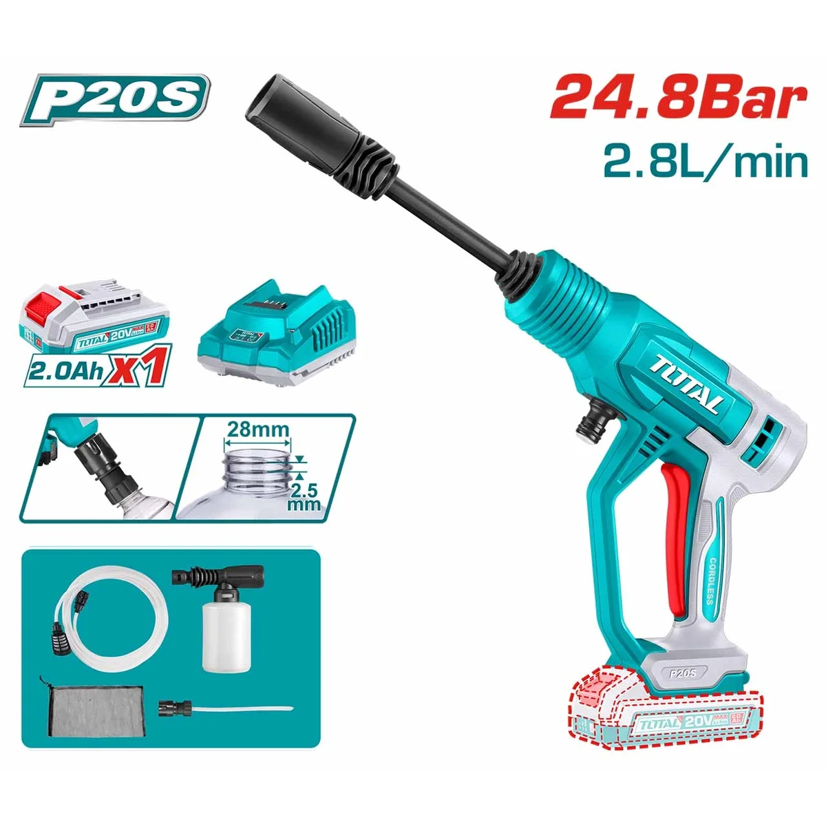 TPWLI20362 Li-ion Pressure Washer