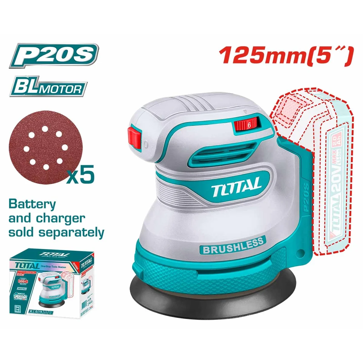 TROSLI2002 Li-ion Random Orbit Sander