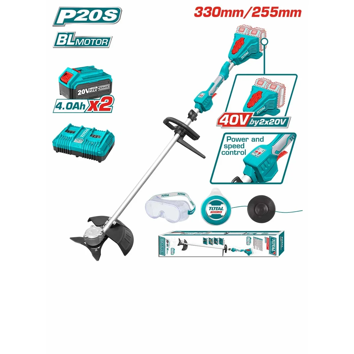 TSTLI200285 Li-ion String Trimmer & Brush  Cutter