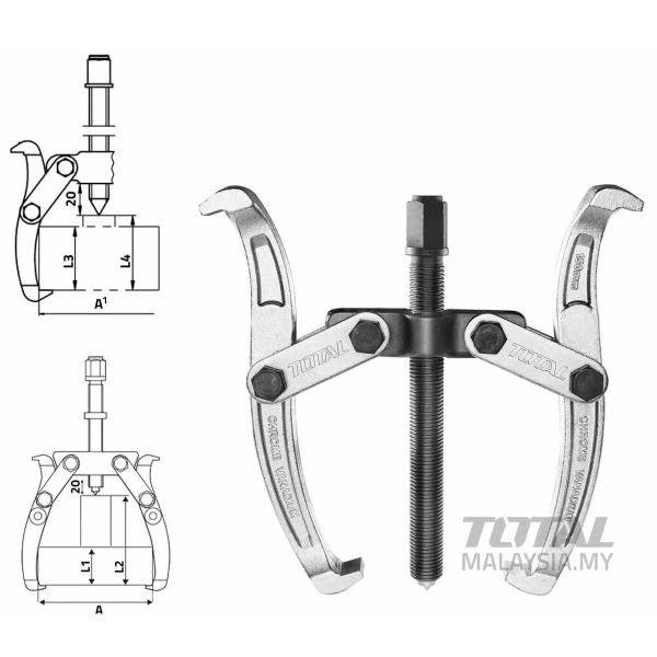 THTGP236 Gear Puller 2 Jaws